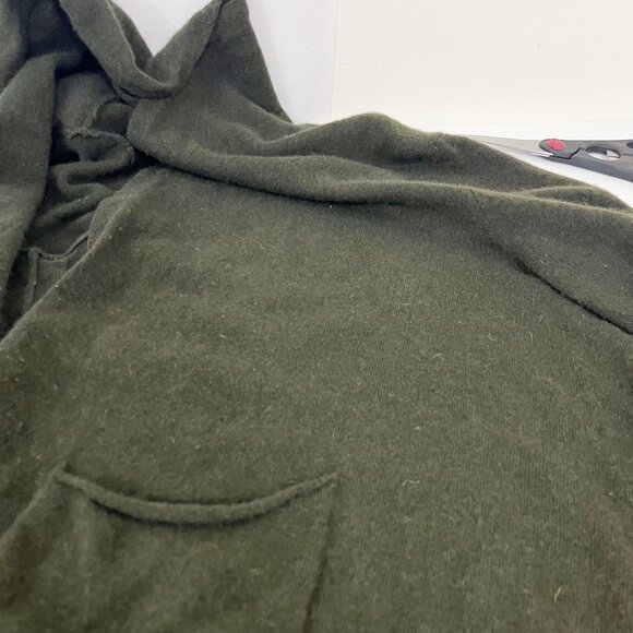 Organic John Patrick Green Cashmere Open Front Cardigan Sweater Size Medium - Picture 6 of 6